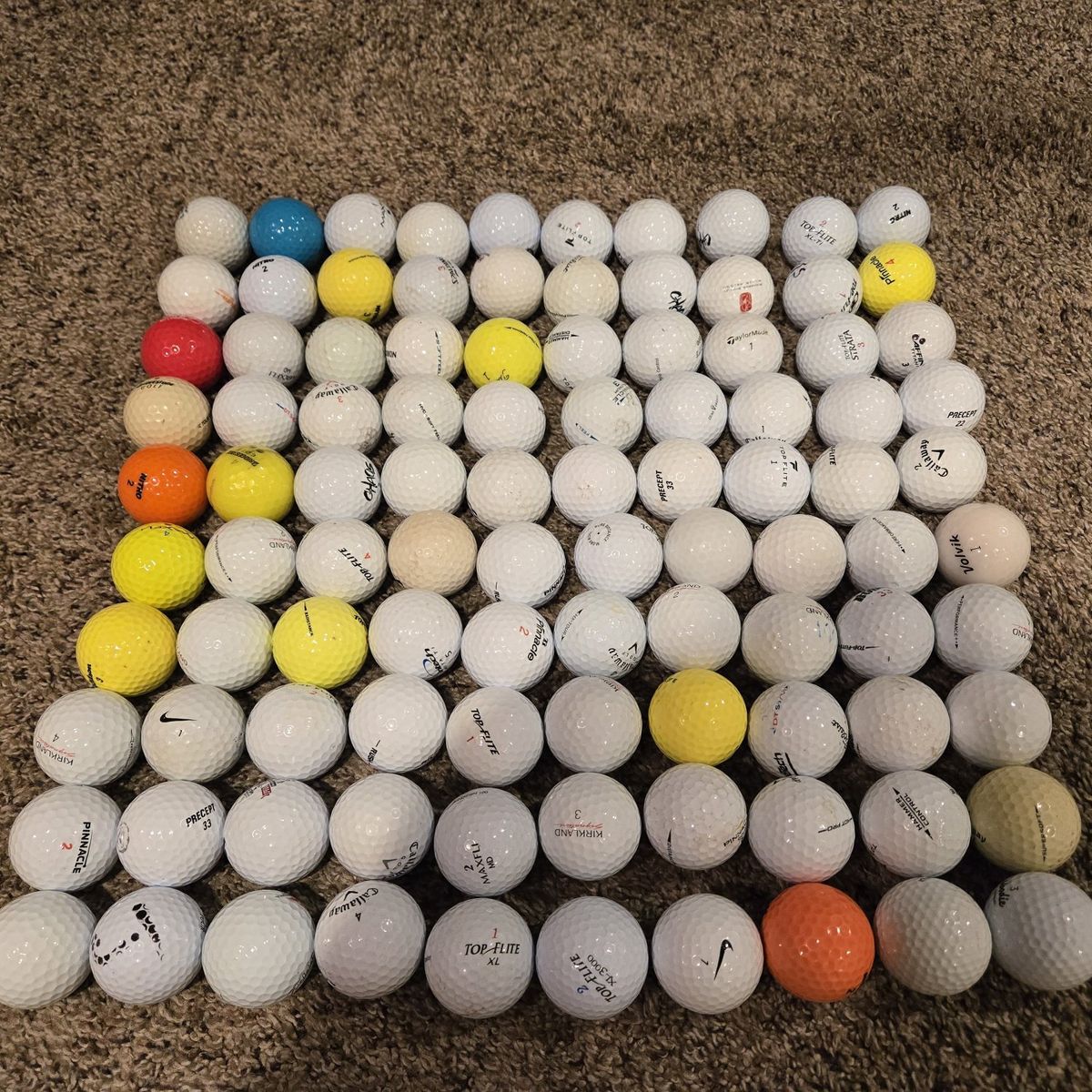100 golf balls