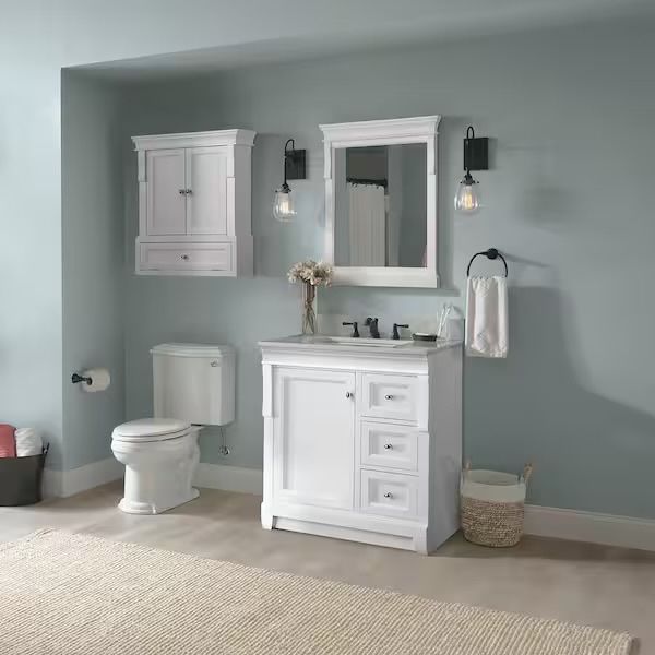 Naples 26.5” White Solid Wood Wall Cabinet – Fully Assembled, Brand New