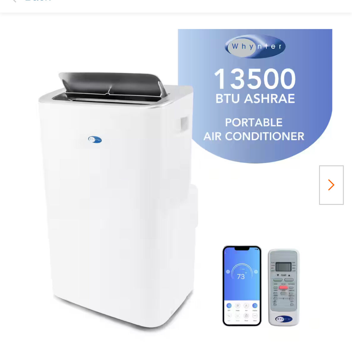 New Whynter Air Conditioner 13,500 Portable AC with Heater Dehumidifier, Cooling Fan & Smart Wi-Fi