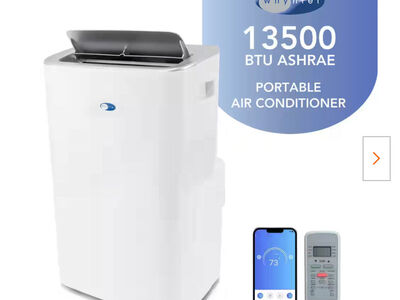 New Whynter Air Conditioner 13,500 Portable AC with Heater Dehumidifier, Cooling Fan & Smart Wi-Fi