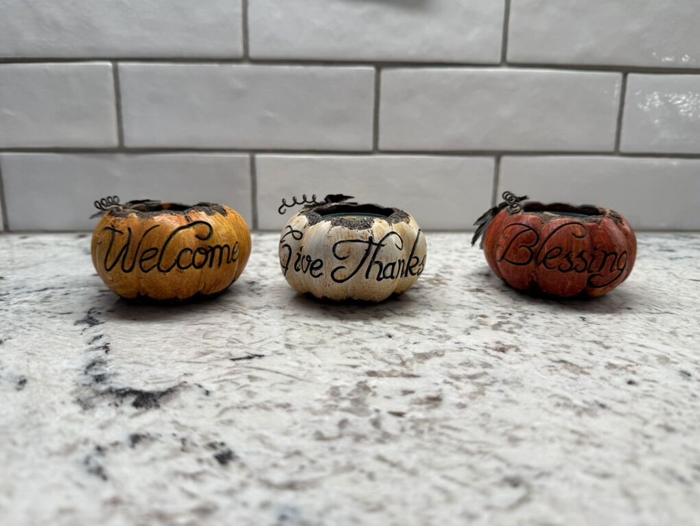 Pumpkin Decorative Candle Holders