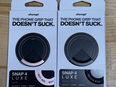 ohsnap! SNAP 4 Luxe Phone Grip - MagSafe Compatible, Dusty Rose & Obsidian Black, 2-Pack