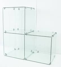 Tempered Glass Display cubes makes 12 1x1 display cubes with 30x30 Base on Casters