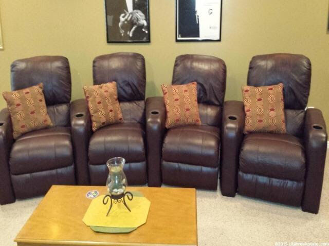 4 Leather Reclining Theater seats