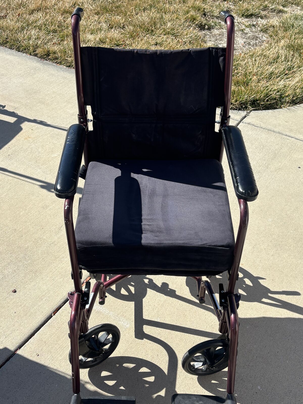 DRIVE standard sized wheelchair with 4-inch cushion included