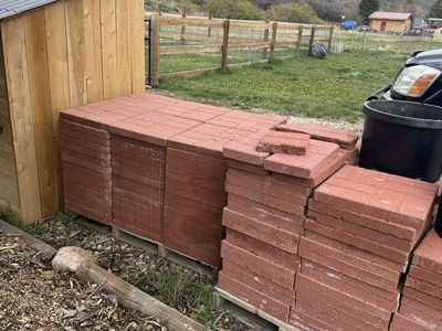 Pavers 16" Square RIver Red Brickface Patio