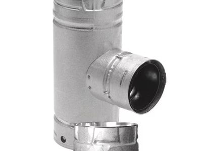 PELLETVENT 4in Increaser Tee w/ Cap