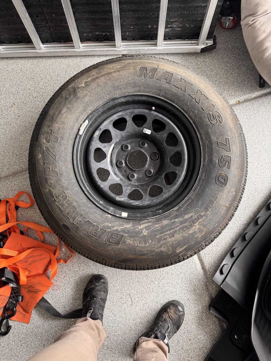 Spare tire from a GMC Sierra 2026