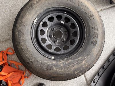 Spare tire from a GMC Sierra 2026