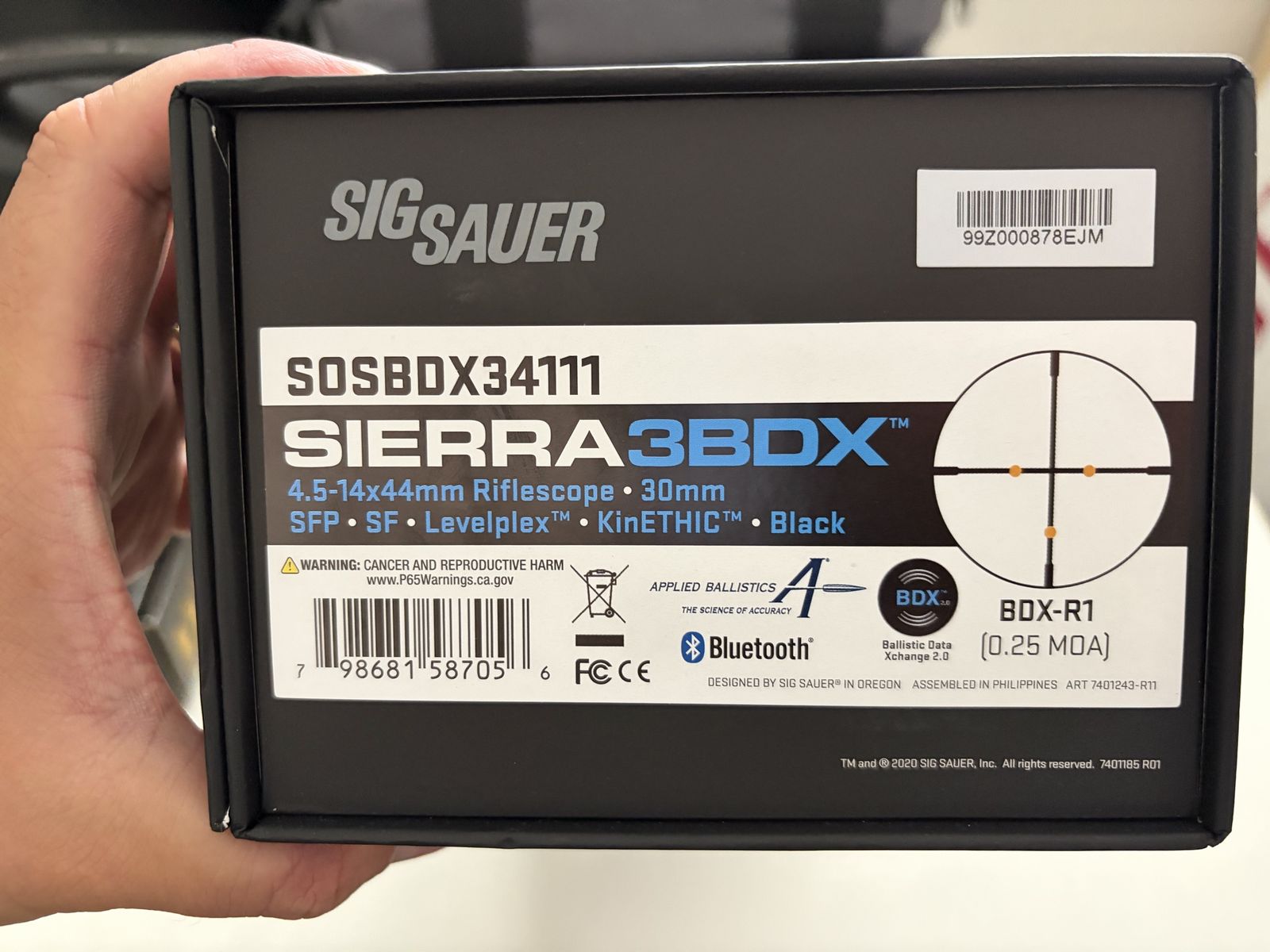 Sig Sauer Sierra3BDX 4.5-14x44mm Riflescope - 30mm SFP BDX-R1