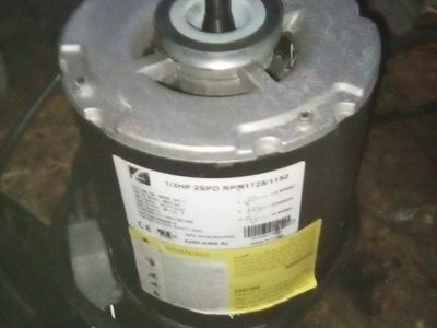 Electric motor 1/3HP 2SPD RPM 1725/1150 Non-Reversible