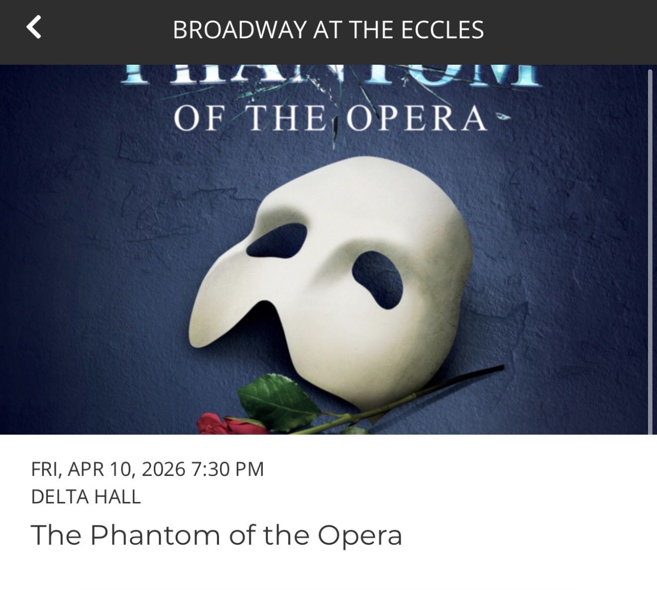 The Phantom of the Opera tickets