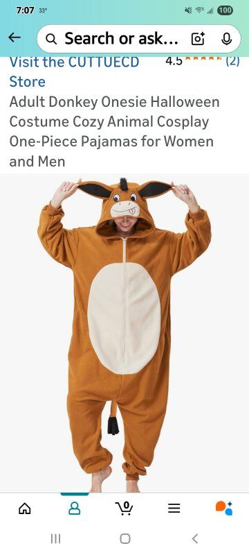 New in Package! Adult Donkey Costume