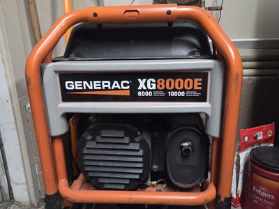 Generac XG8000E Portable Generator - 8000 Running Watts, 10000 Starting Watts