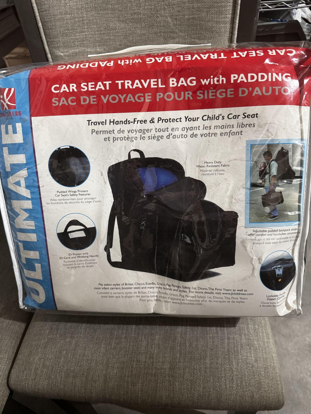 Ultimate padded car seat bag for travel