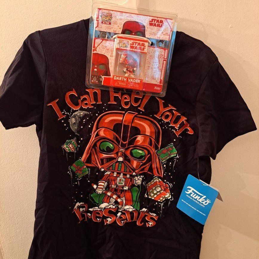 New kids Star Wars Funko shirt and figure