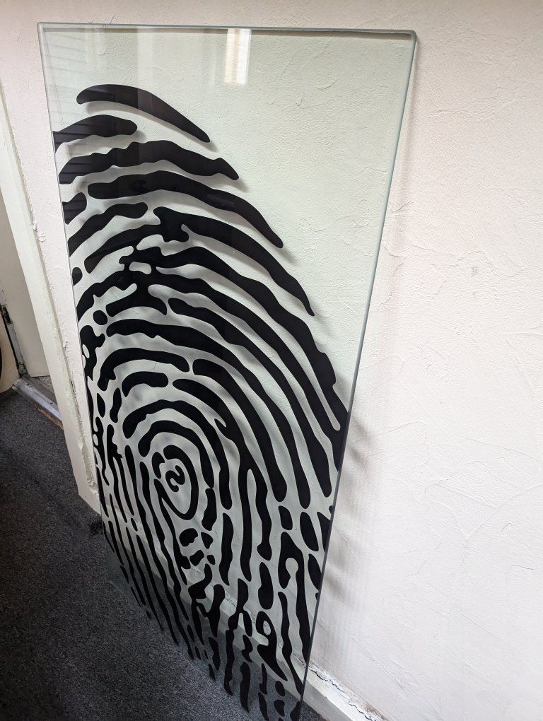 Ikea Glasholm / tempered glass fingerprint desk top peice only