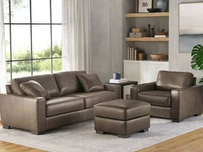 Leather Sofa & Chair by Harrison Collection