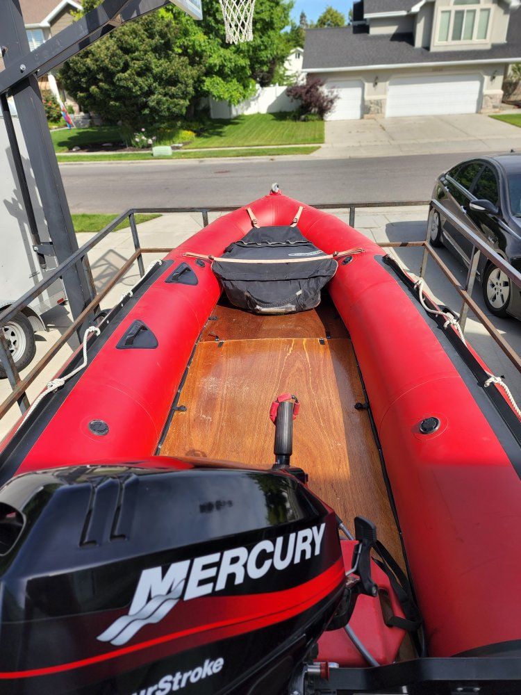 14ft Zodiac yacht tinder, 25 hp Mercury Motor, 14ft trailer,