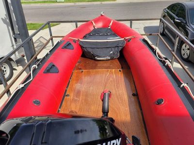 14ft Zodiac yacht tinder, 25 hp Mercury Motor, 14ft trailer,