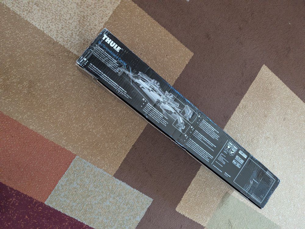 Thule 91725B Black Universal Ski & Snowboard Rack Up to 6 Skis/4 Snowboards NEW