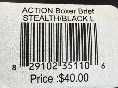 MyPakage Action STEALTH/BLACK L Boxer Briefs - MyDry Technology, Keyhole Comfort