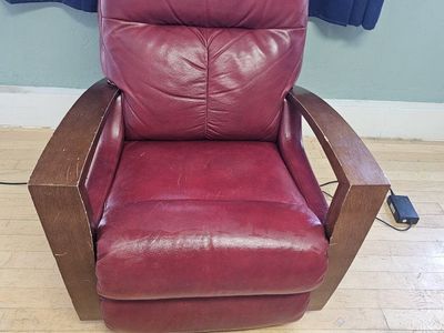 Red Leather Recliner Chair
