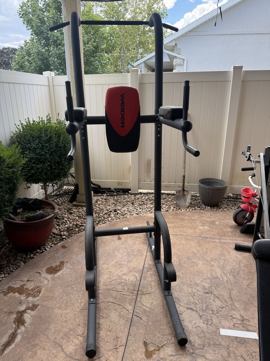 Weider Power Tower - Multi-functional Home Gym Equipment for Dips, Pull-ups, Push-ups