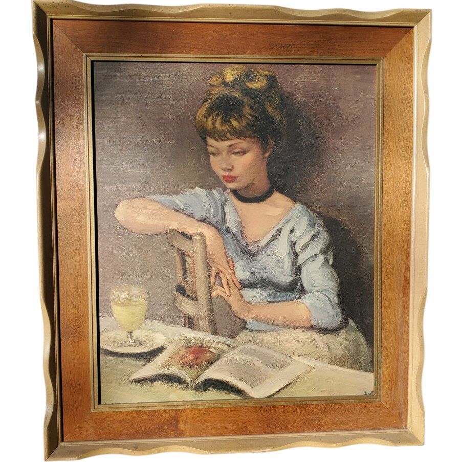 GORGEOUS Vintage Print 'Claudine' by Marcel Dyf