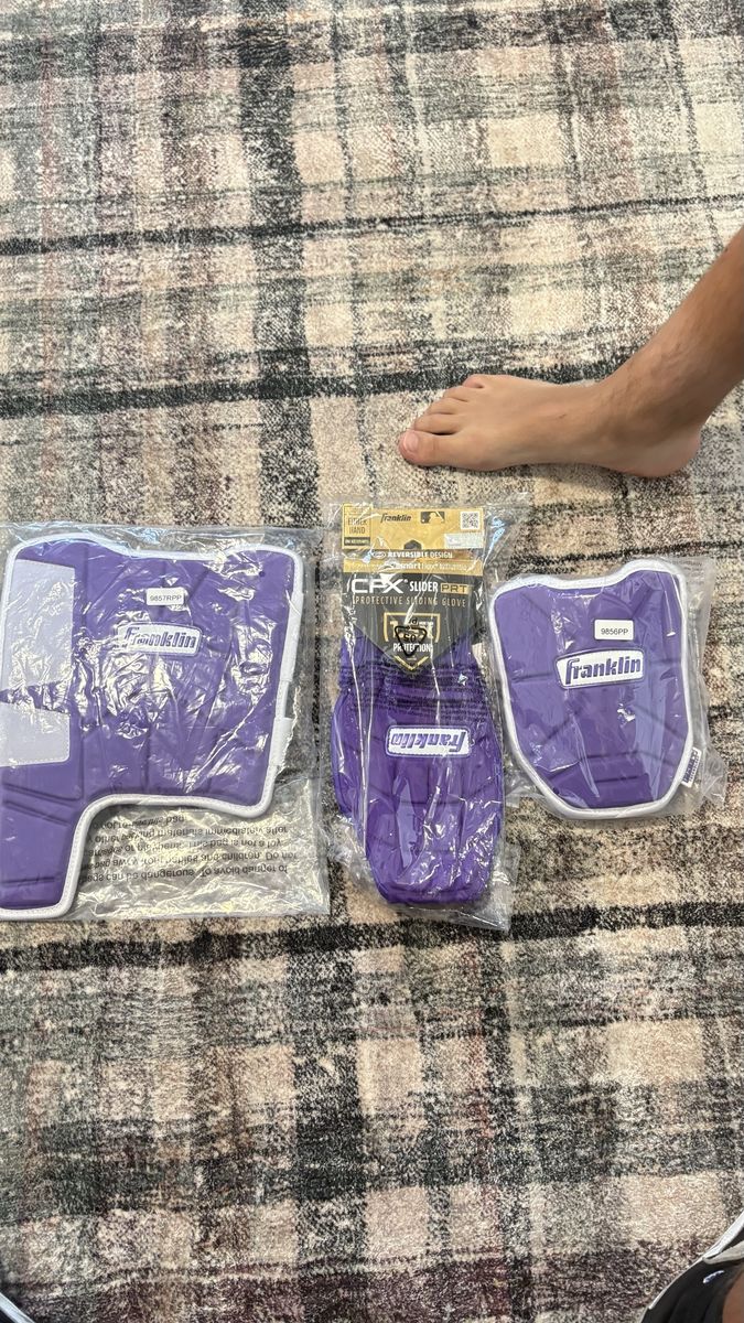Franklin CPX Slider Protective Sliding Glove & Pads - Purple - Brand New Baseball Gear