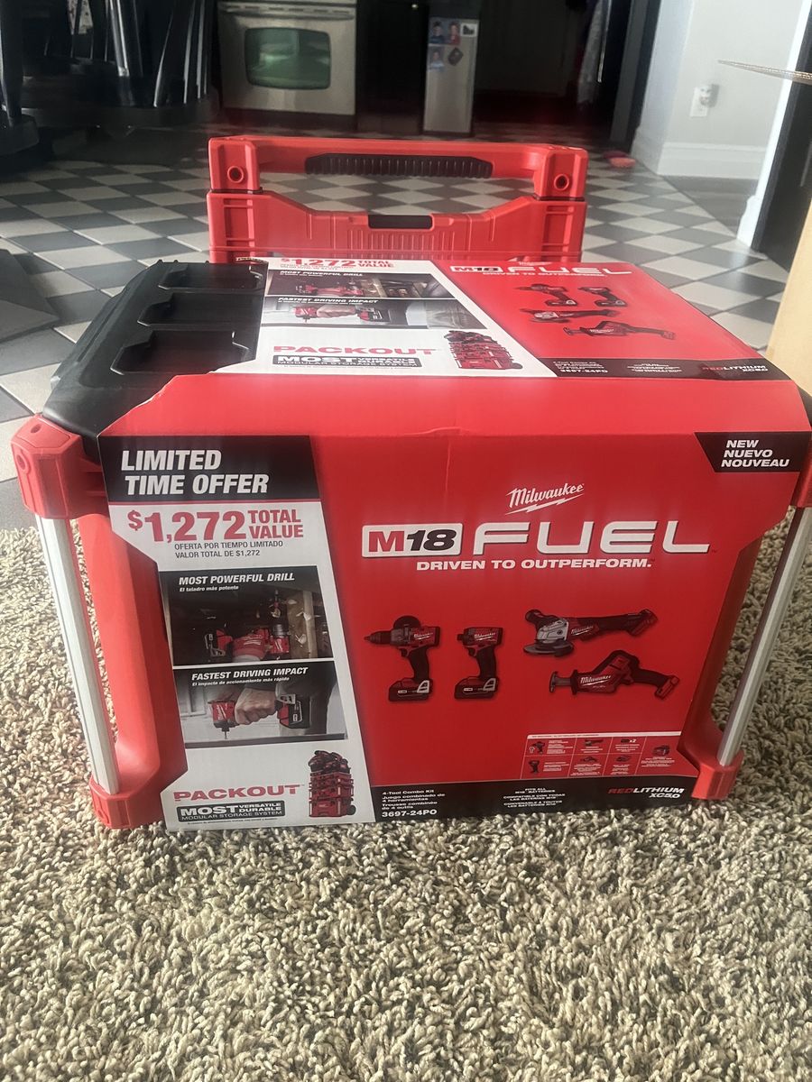Milwaukee M18 FUEL 4-Tool Kit + PACKOUT – NEW