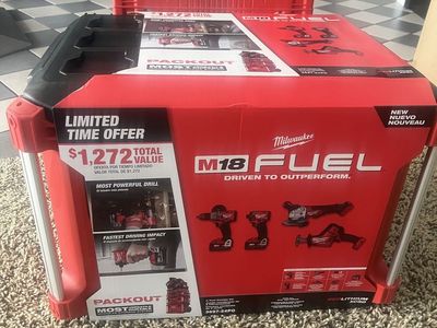Milwaukee M18 FUEL 4-Tool Kit + PACKOUT – NEW