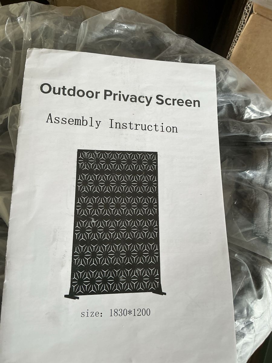 6-Foot Decorative Metal Outdoor Privacy Screen