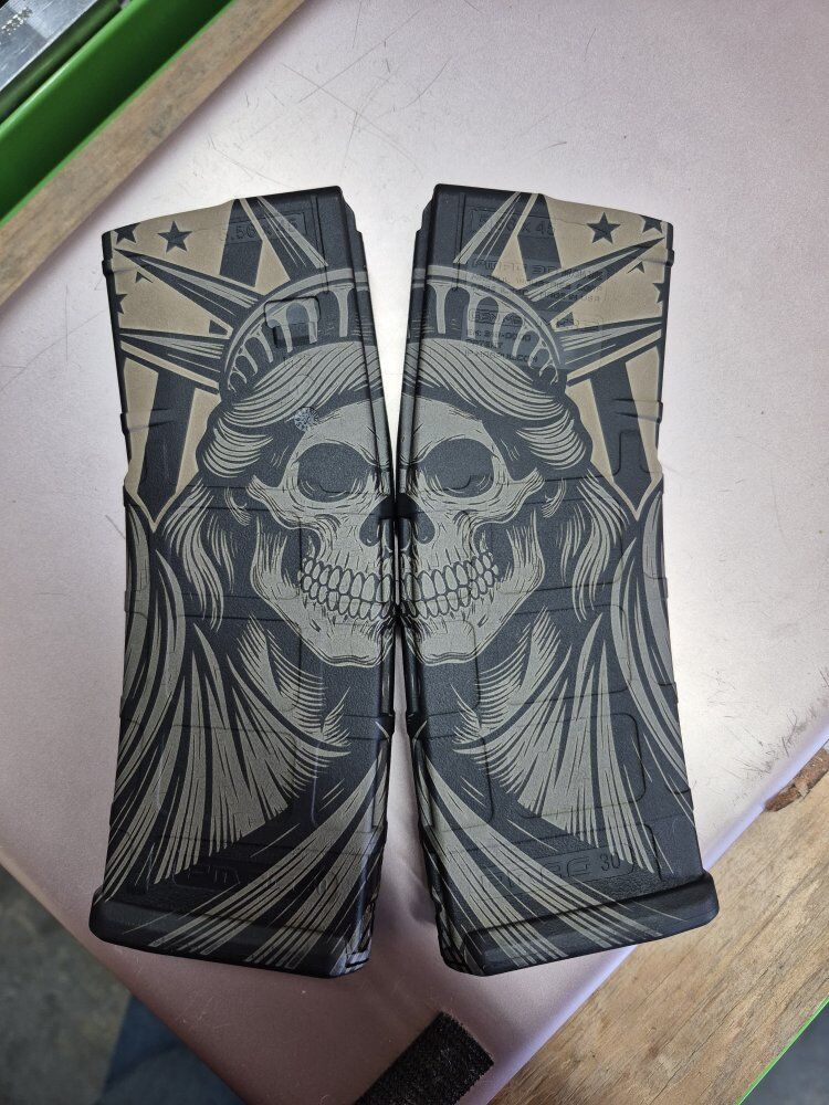 Laser engraved magpul PMAGS