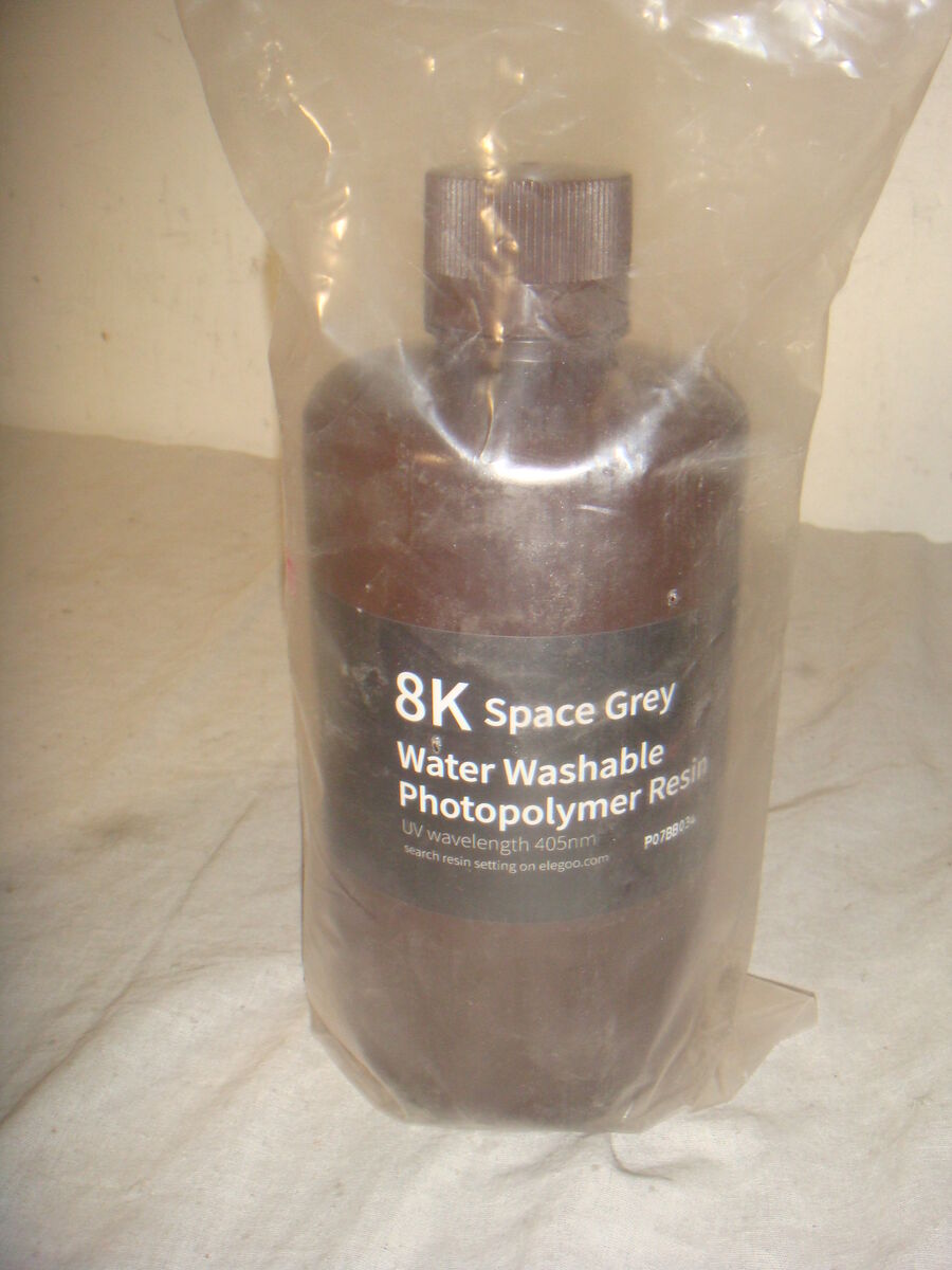 ELEGOO 8K SPACE GREY WATER WASHABLE PHOTOPOLYMER UV RESIN 405NM WAVELENGTH