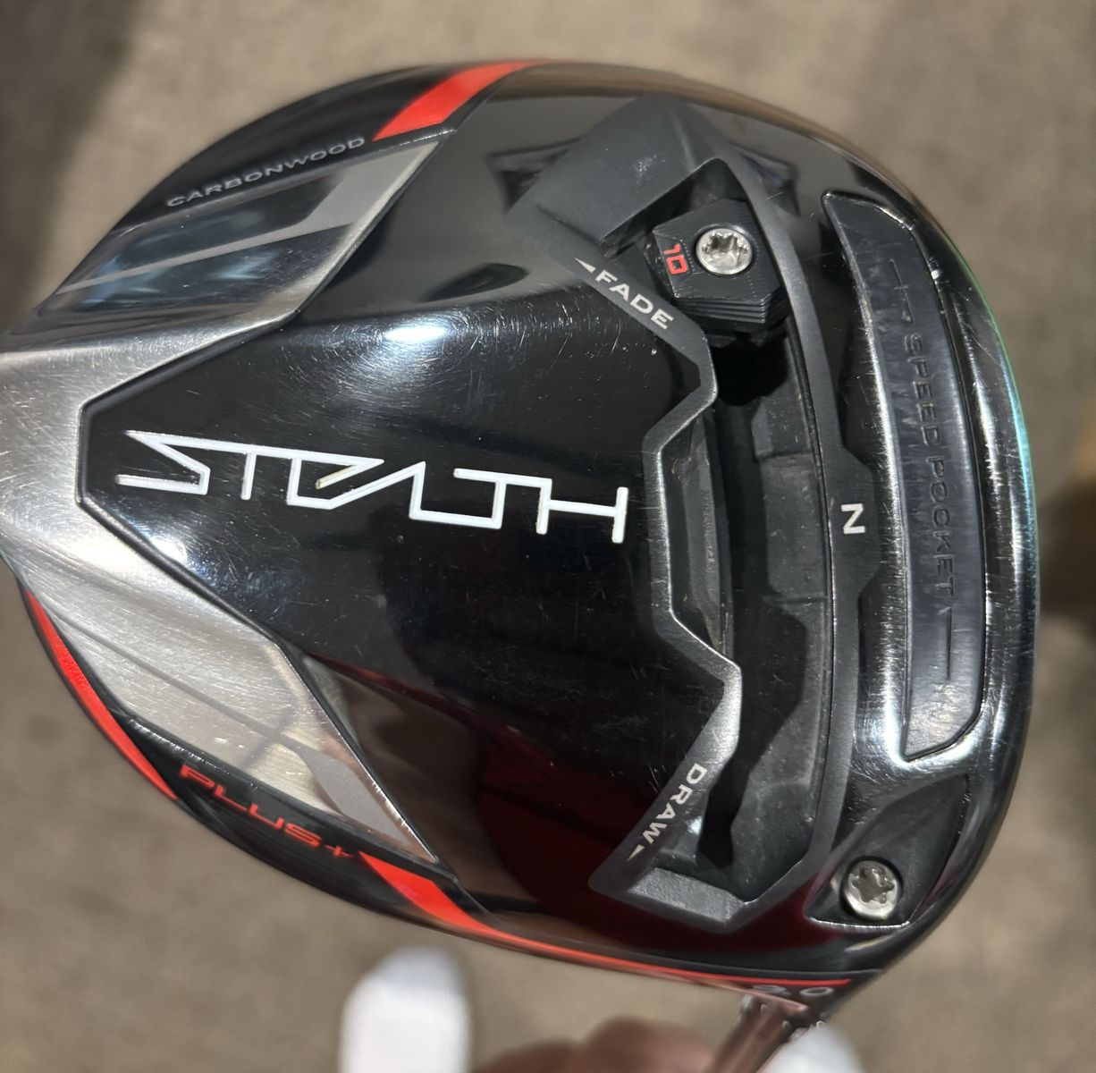 TaylorMade Stealth Plus+ Carbonwood Driver 9.0° Loft - Speed Pocket, Twist Face, Adjustable Fade/Draw
