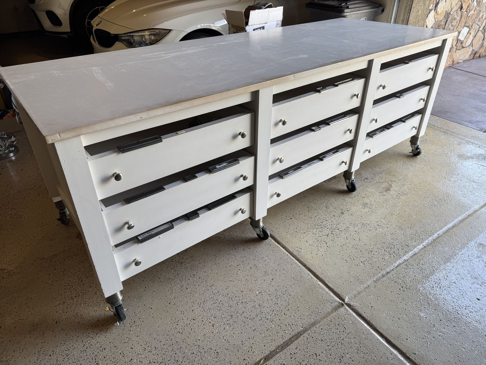 Massive Commercial Work Table And Storage