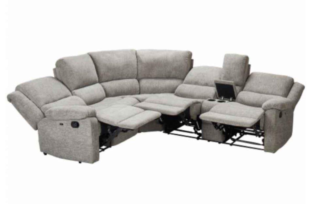 3-Piece Gray Reclining Sectional