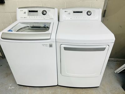 Lg super capacity washer and dryer set