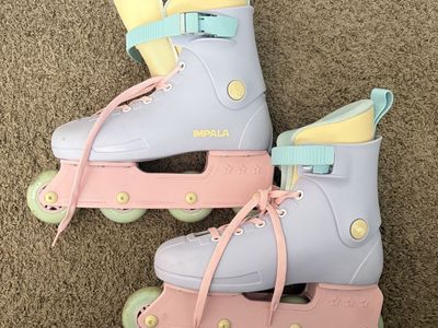 Impala Pastel Inline Skates - Lavender, Pink & Yellow - Size 7 Women