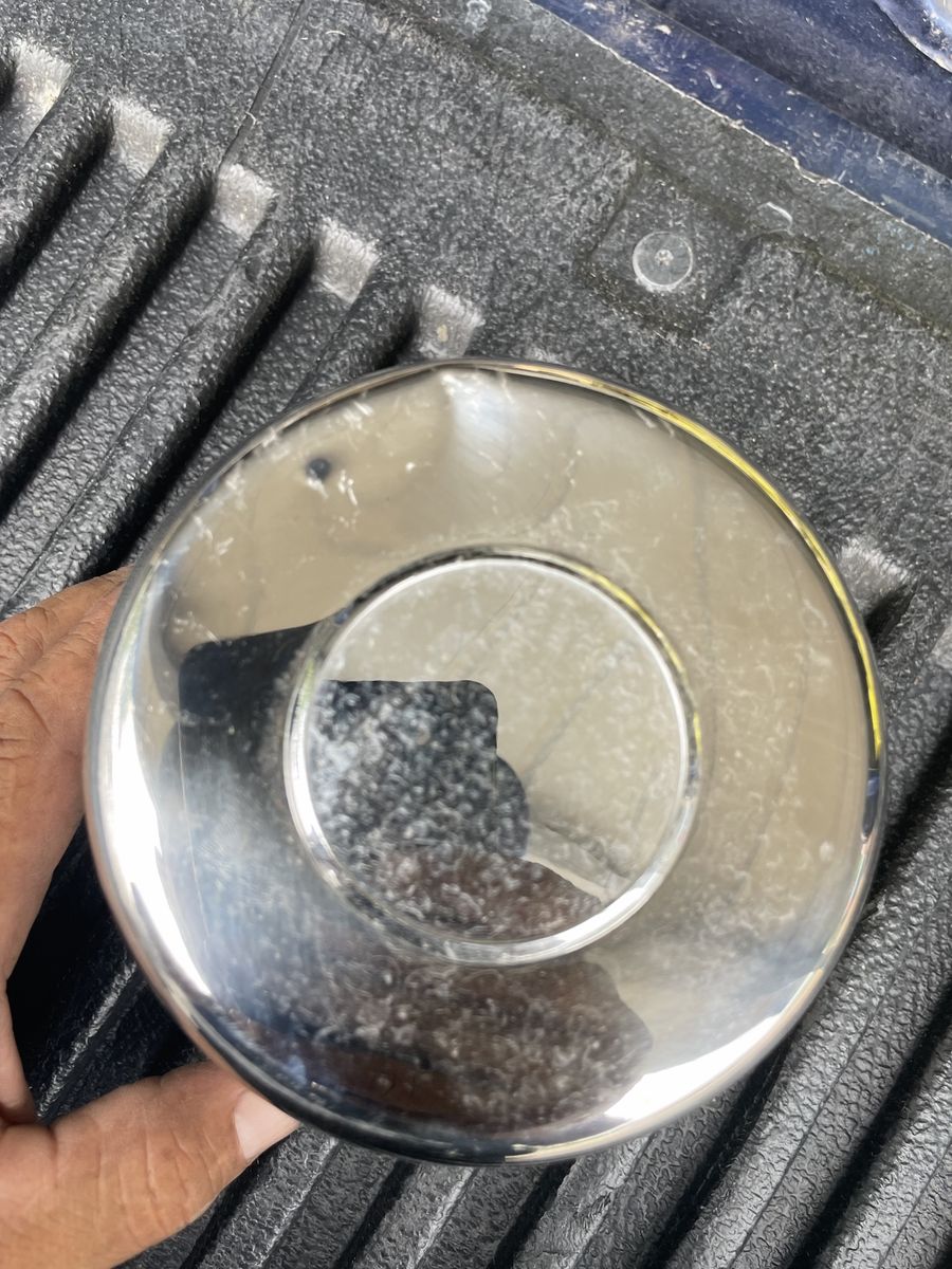Set of Chrome Wheel Center Caps - Push-Through Style