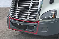 Freightliner Cascadia 2008-2016 PLASTIC Center Front Bumper Cover Black