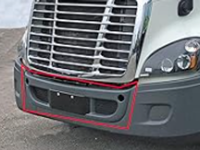 Freightliner Cascadia 2008-2016 PLASTIC Center Front Bumper Cover Black