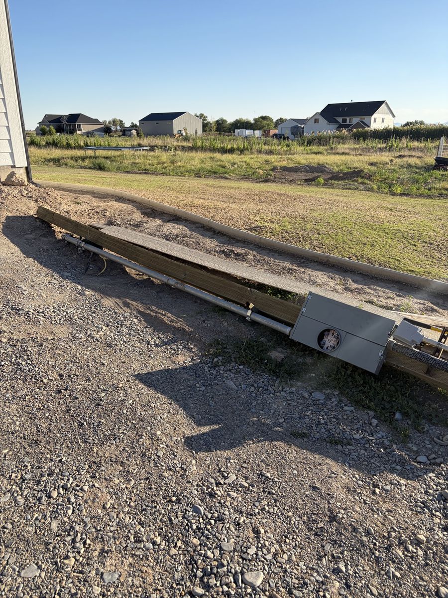 Temporary Power Base with 24' Pressure Treated 6x6 Post - Electrical Meter Box Setup