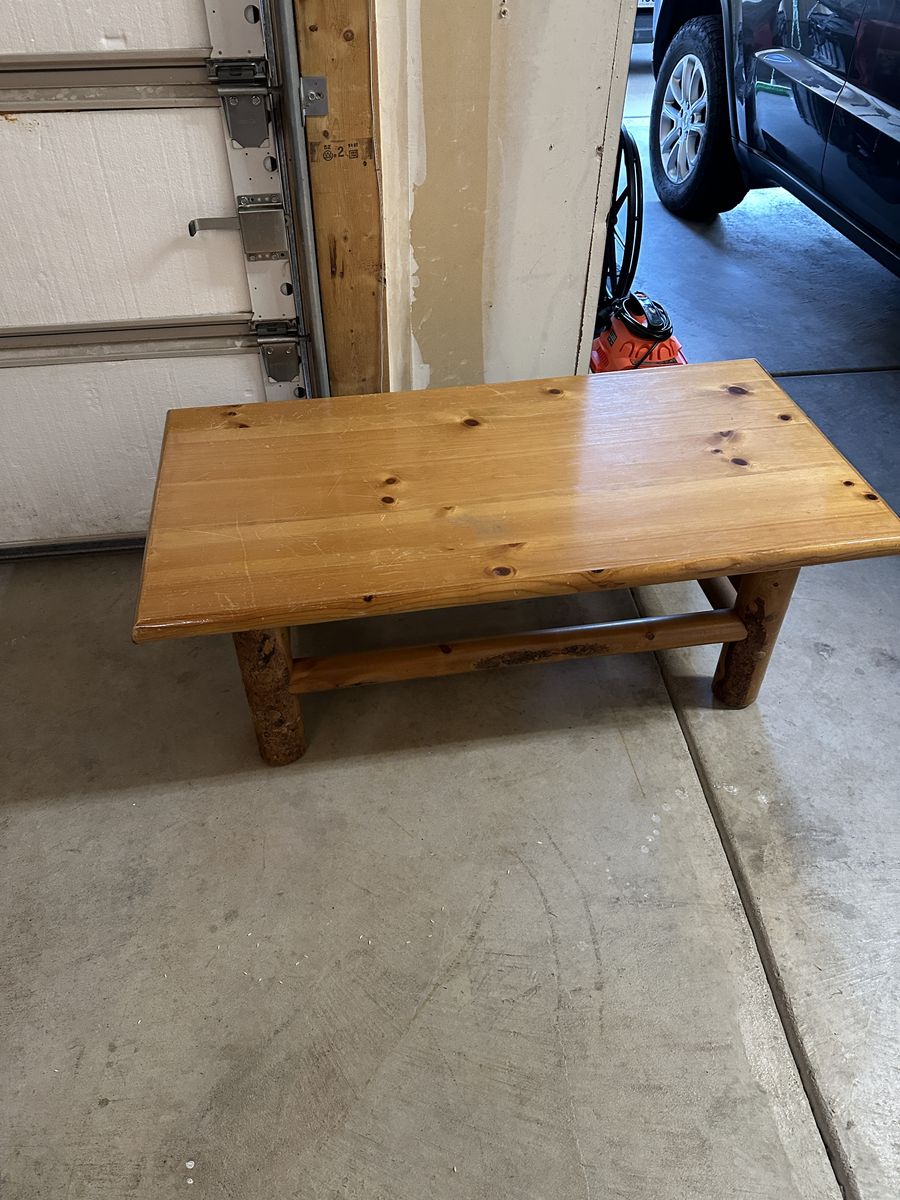 Solid pine coffee table
