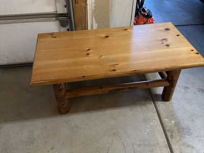 Solid pine coffee table