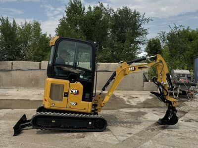 Cat 302 Mini Excavator Rental – 2 Ton Compact Excavator - Available with dump trailer or flatbed - half day available