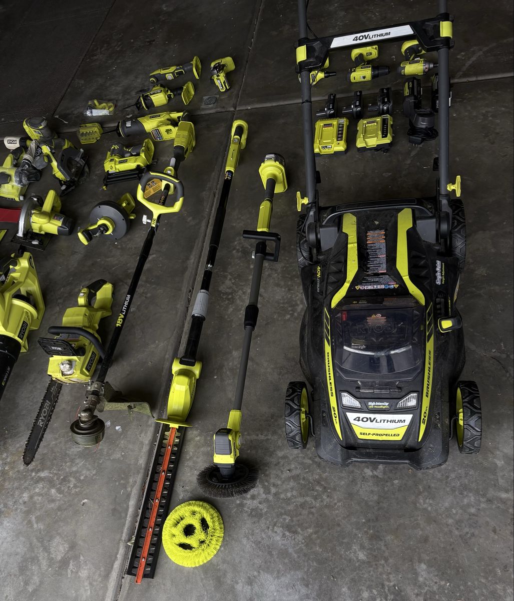 Ryobi 20 Tools 5 Battery’s 3 Chargers