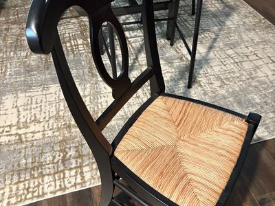 Pottery barn - Black dining /desk chair- woven seat