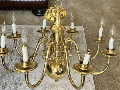 Brass Underwriters Laboratories Chandelier.